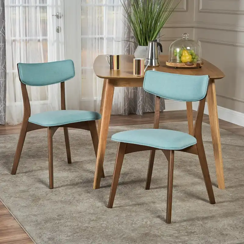 Mid-Century Modern Fabric Dining Chair