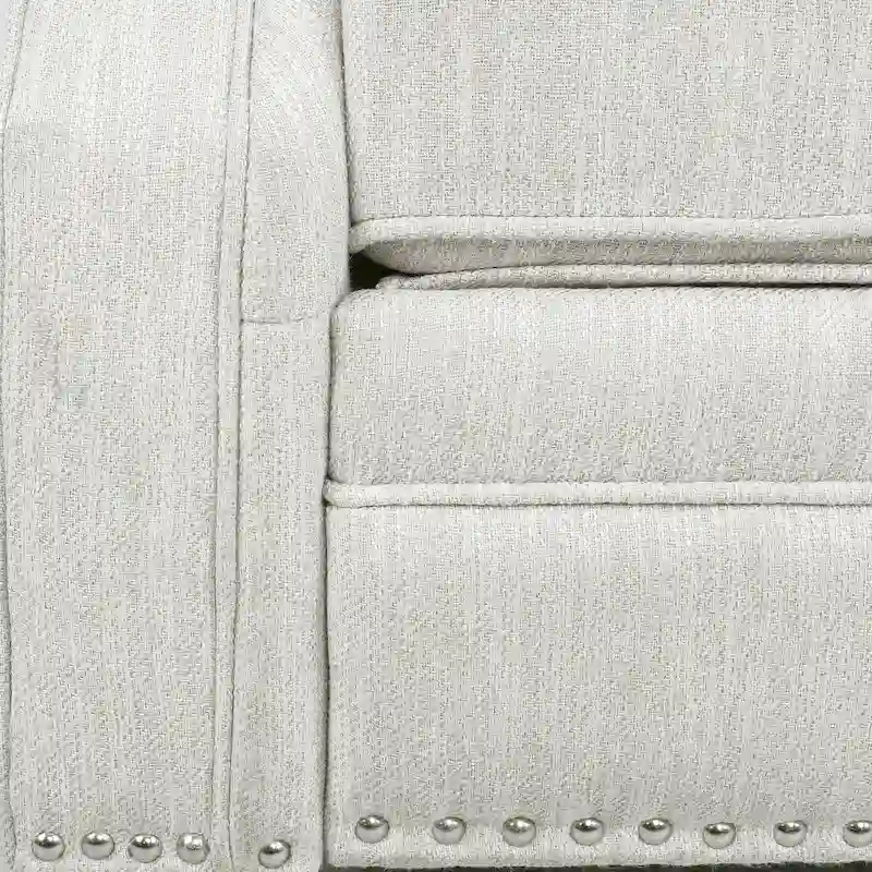 Push Back Recliner, Footrest, Button Back, Nailhead Trim