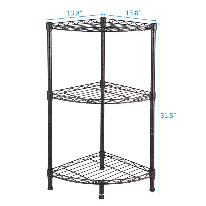 Karl Home 31.5 in.H X 13.8 in.W X 13.8 in.D Corner Wire Shelving