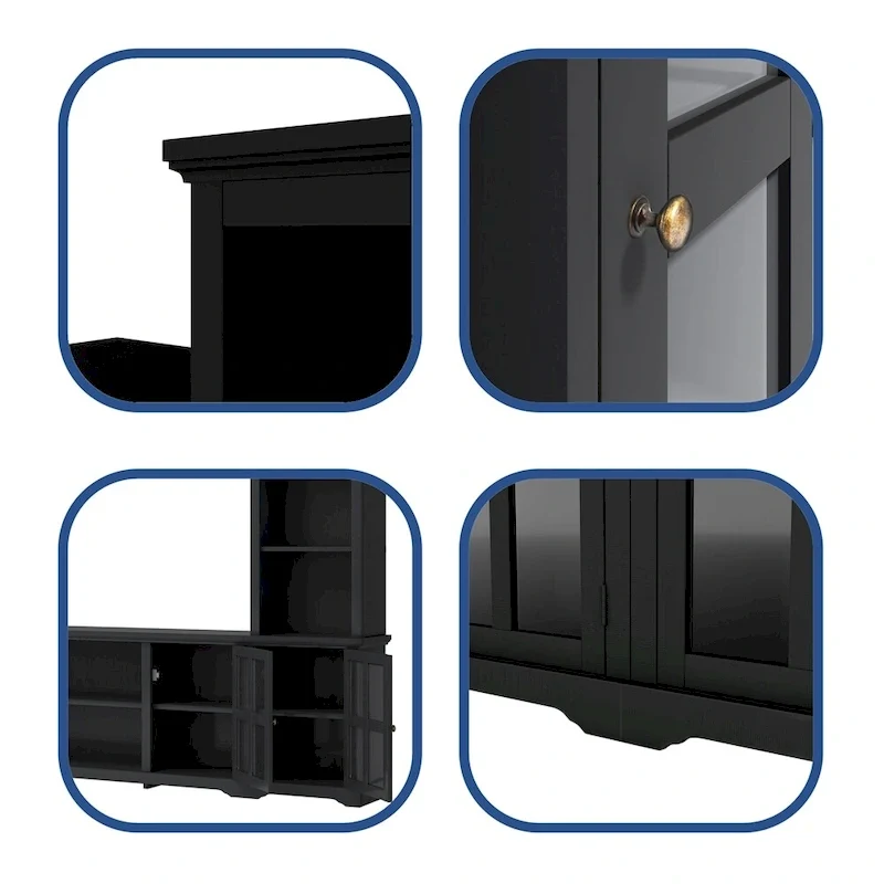 Modern Minimalism Style Entertainment Wall and TV Stand