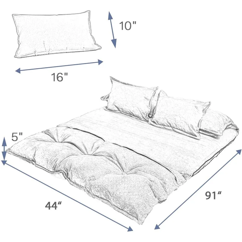 Modern Adjustable Ergonomic Fabric-Covered Sofa Bed Chair with Metal Frame