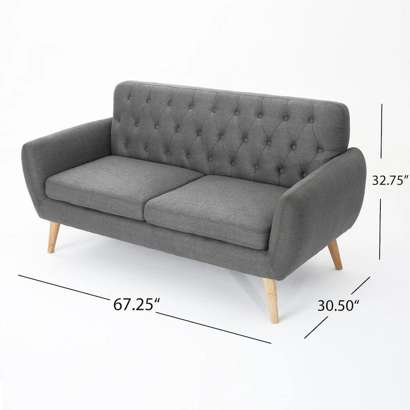 Bernice Mid-century Modern Petite Sofa by Christopher Knight Home