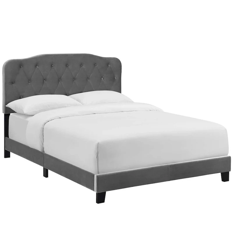 Copper Grove Ploce Queen Upholstered Velvet Bed