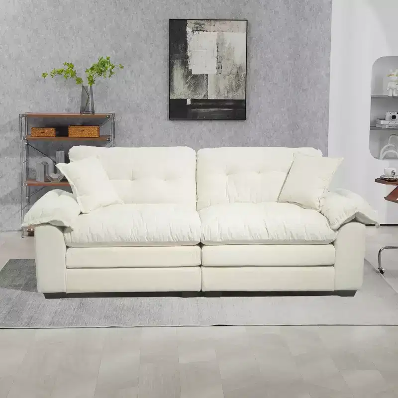 EHMKNP 84 Wide Loveseat Couch with Deep Seat Cushions for Living Room, Apartment
