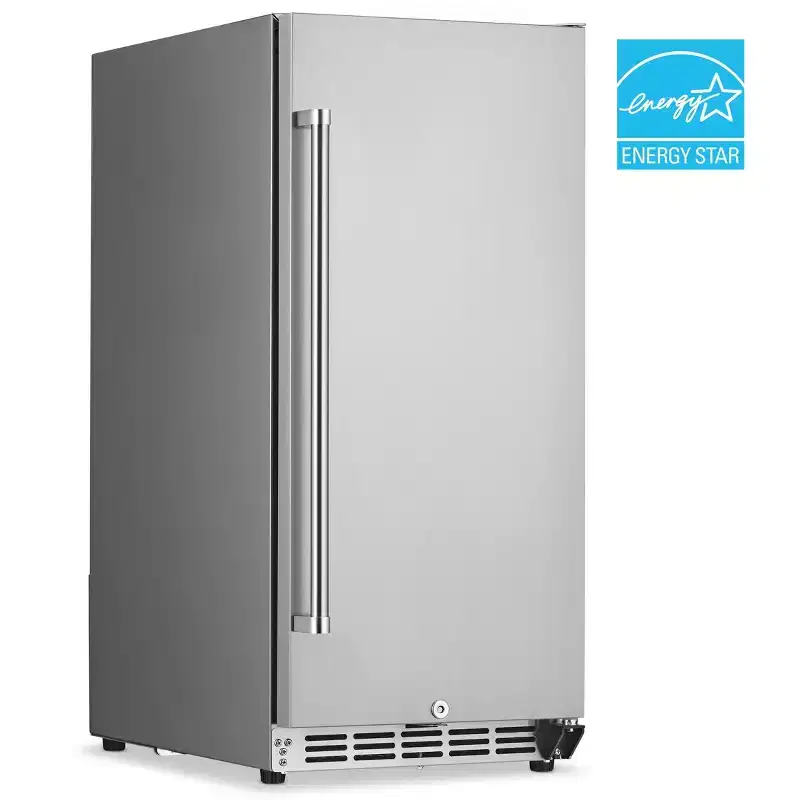 Newair 15 3.2 Cu. Ft. Commercial Built-In Stainless Steel Beverage Fridge -15