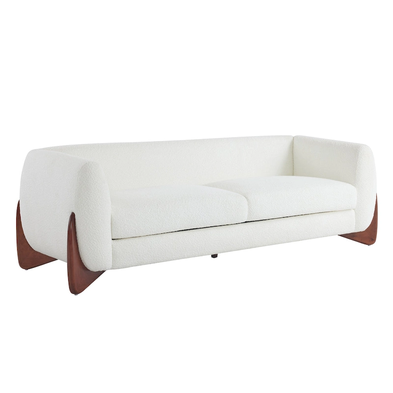 Alma Upholstered Boucle 3-Seat Sofa by Christopher Knight Home