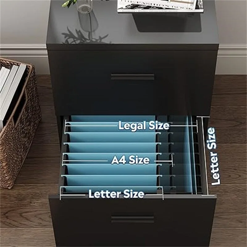 2 Drawer File Cabinet - 15.7D x 18.1W x 25.6H