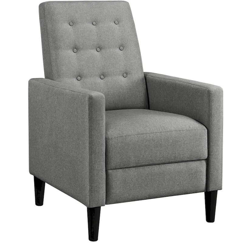 Yaheetech Fabric Recliner Sofa Single Reclining Chair Adjustable Back