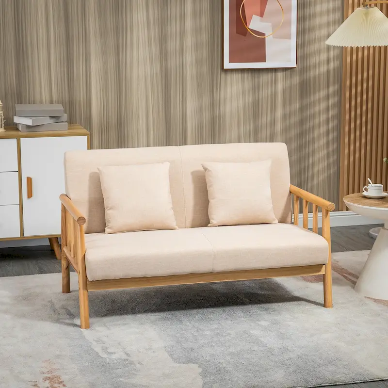 48 Loveseat Sofa for Bedroom, Modern Love Seats Furniture, Upholstered Small Couch for Small Space