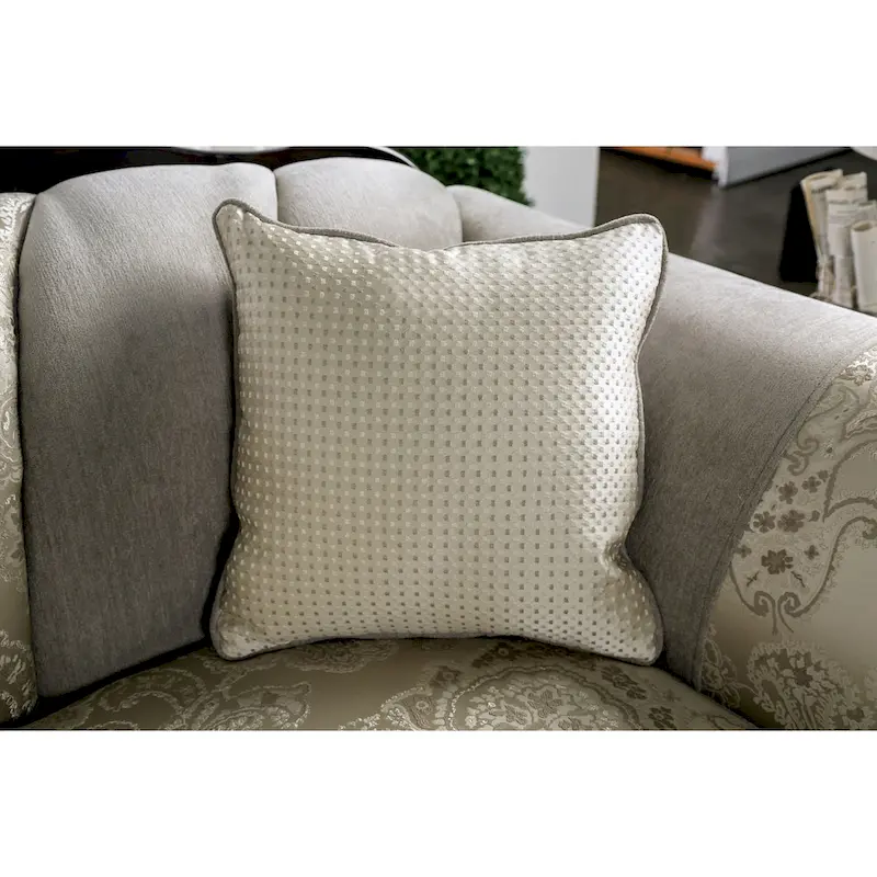 Dikic Traditional Chenille Upholstered Sofa by Furniture of America