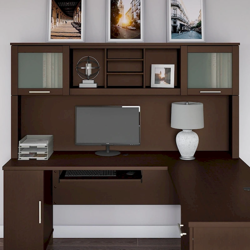 Cherry Finish Hutch for L-shaped Desk (Hutch Only)
