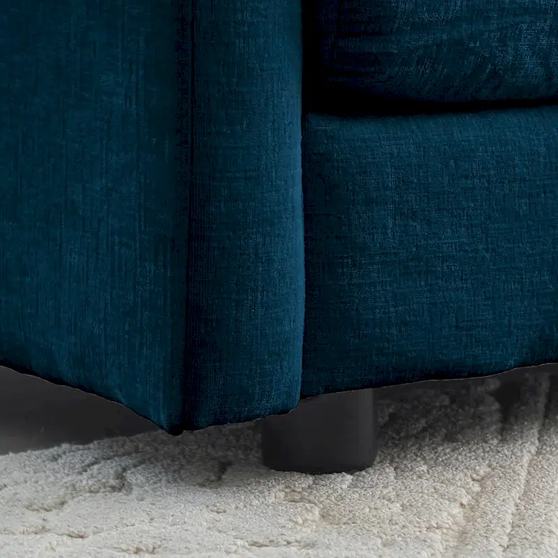 5-Piece Modular Chenille Upholstered L-Shaped Sectional Sofa with Ottoman