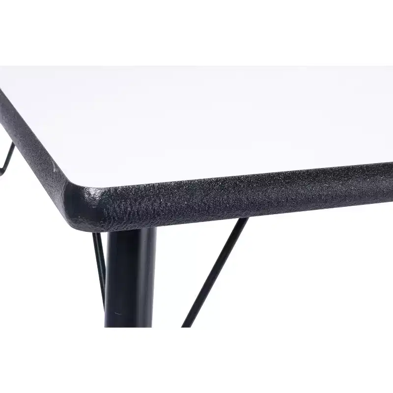 Bintiva Activity Table & Chair Set  24x48 Black Sprayed Edge Table with Adjustable Legs and 4 Black 14 ZUUL Classroom Chairs