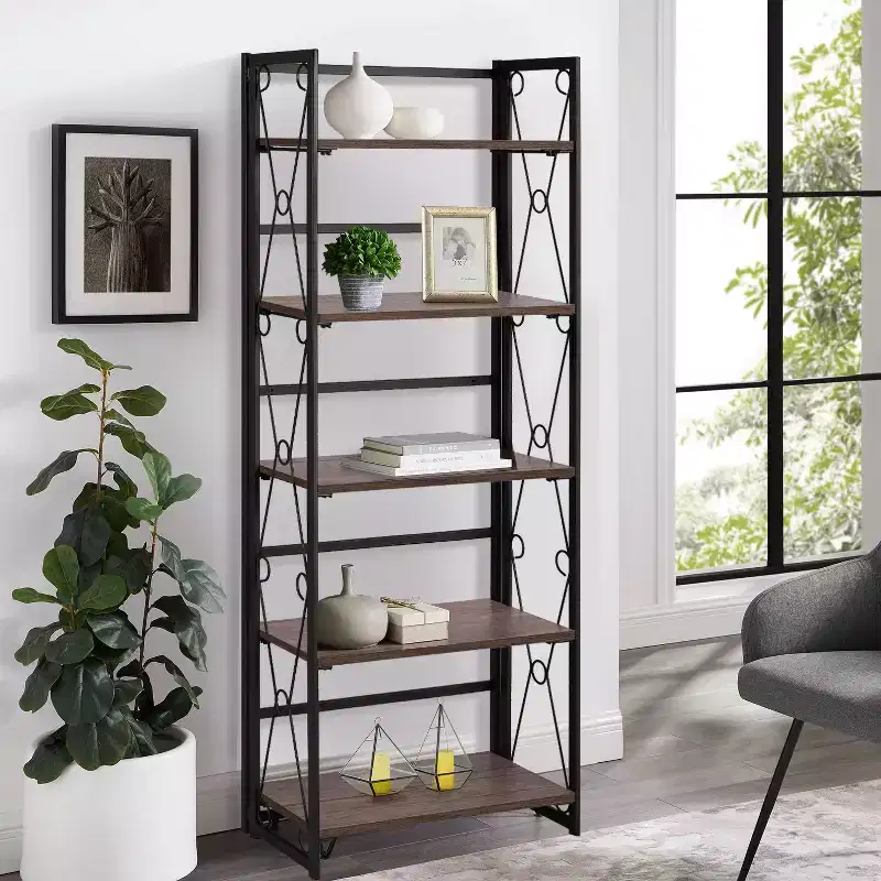 Storage Cabinet with Doors and Shelves, Freestanding Floor Cabinet for Living Room or Hallway