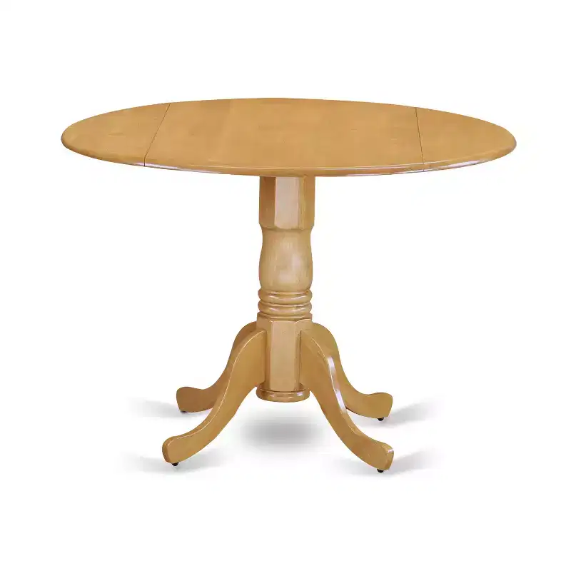 HomeStock Dublin 3 Piece Round Dining Set Oak Finish