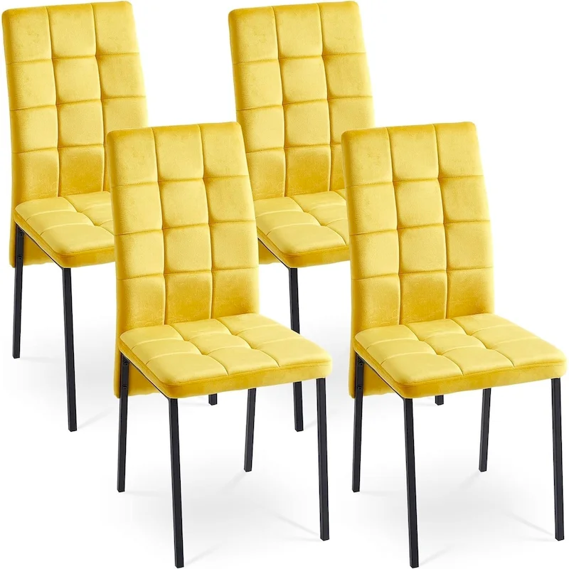 Howtai Upholstered Velvet Dining Chair High Back