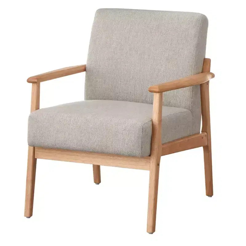 Mid-Century Upholstered Accent Chair with Solid Wood Frame – 31