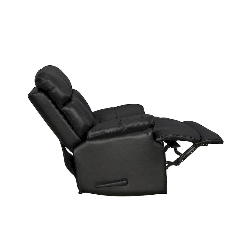 Davin Top Grain Leather Genuine leather Brown Extendable Footrest Manual Recliner