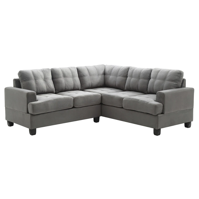 Sandridge 80 in. W 2-piece Microfiber L Shape Sectional Sofa - 80L x 80W x 36H
