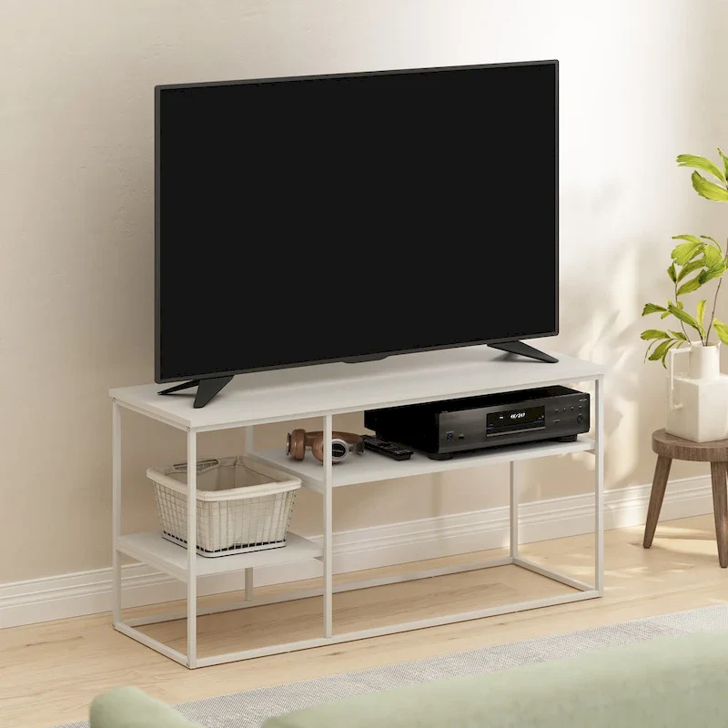 Modern Lifestyle TV Stand for TV up to 50 Inch, Columbia Walnut