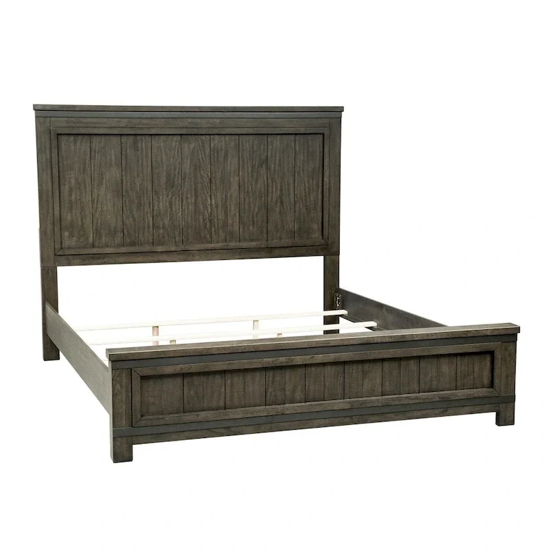 Thornwood Hills Rock Beaten Grey King Panel Headboard