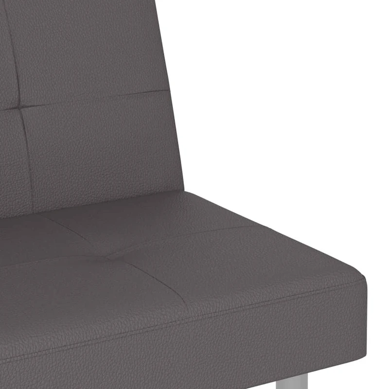 vidaXL Sofa Bed Foldable Sleeper Sofa Couch Bed with Cup Holders Faux Leather - 78.7 x 35 x 27.6