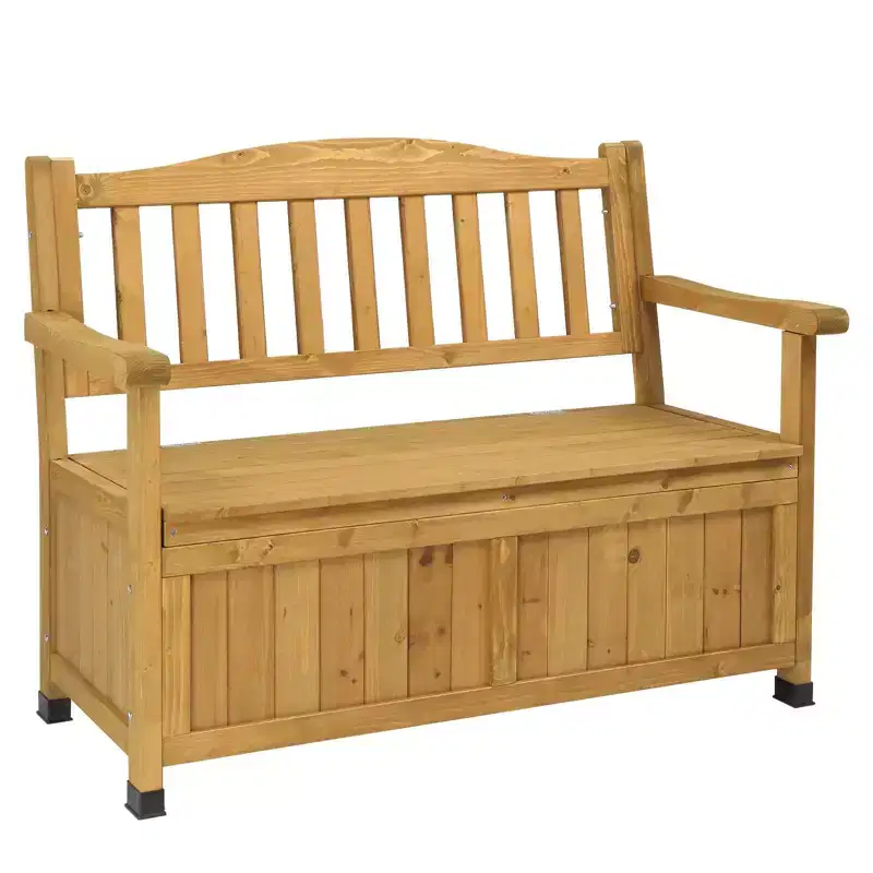 Karl Home | 44-Inch Fir Wood Storage Bench