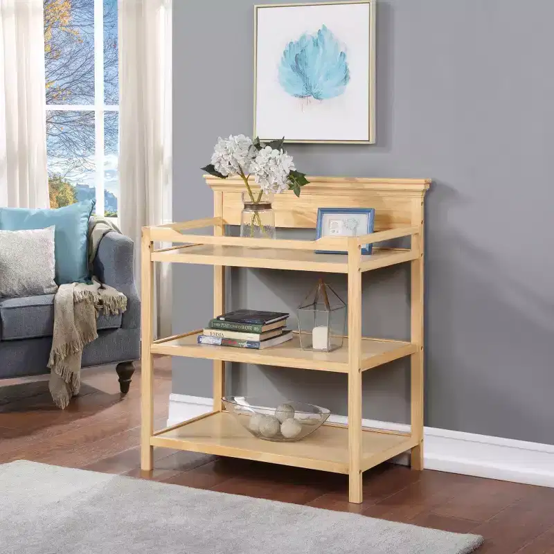 Whisen Universal Changing Table, Transitional Design with Non-Toxic Finish & Open Shelves