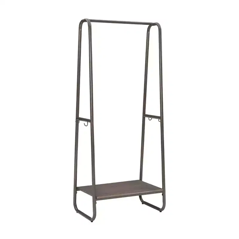 Roset Transitional 4 Hooks and a Shelf Tall Coat Rack