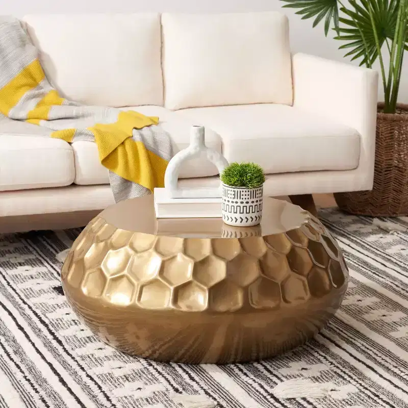Roxanna Coffee Table - FOX3235A - Antique Brass - Safavieh Couture