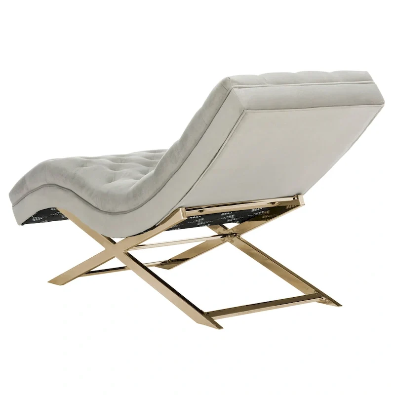 SAFAVIEH Cheri Chaise with Round Pillow - 65Wx23Dx33H