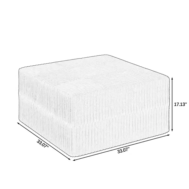GDFStudio Adele Modern Corduroy Upholstered Ottoman