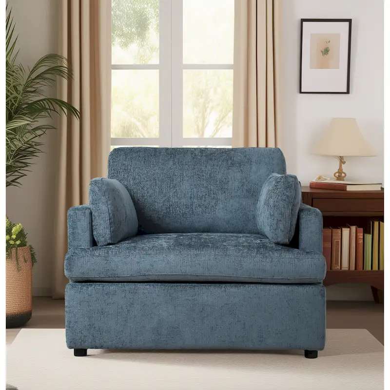 Naro Modern Fabric Accent Chair with Removable Cushion by Christopher Knight Home