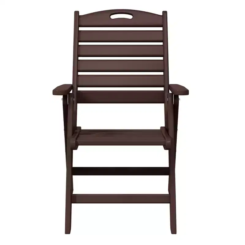 WestinTrends Malibu HDPE Adjustable Highback Folding Patio Dining Chair