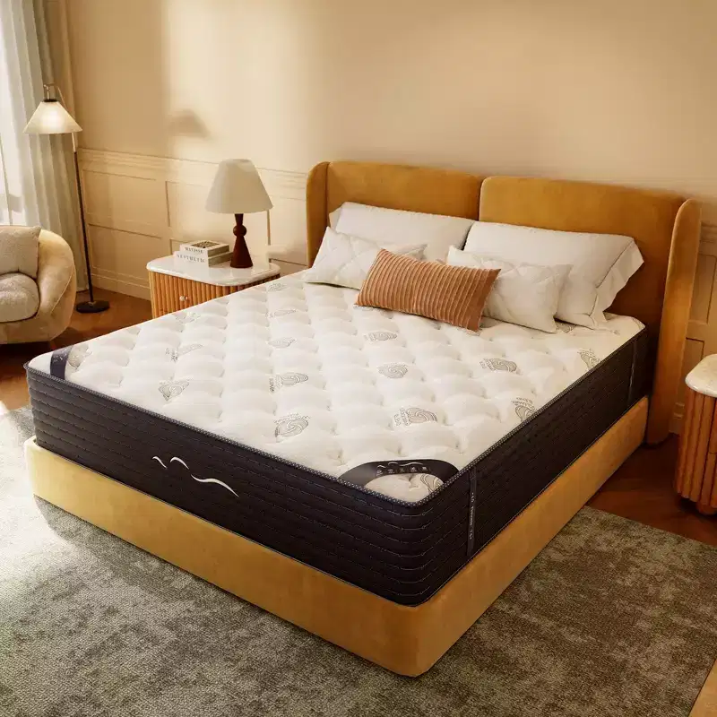 Swedrea Hybrid Mattress Medium Gel Memory Cashmere Wool in White