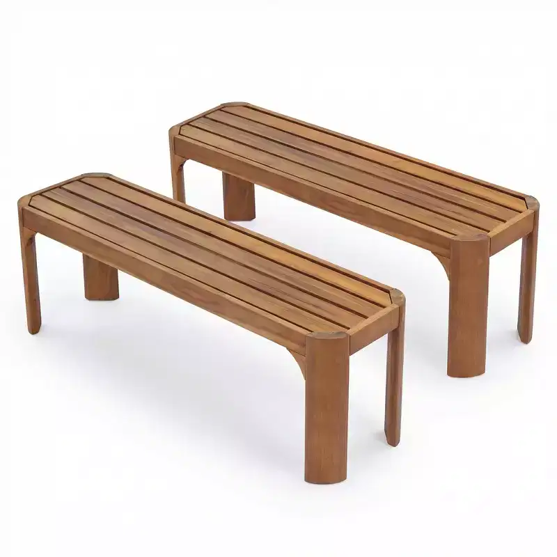 Christopher Knight Home Pierre Modern Acacia Wood Patio Bench with Slatted Design