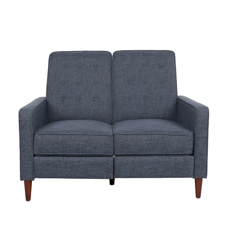 Denison Upholstered Loveseat Pushback Recliner by Christopher Knight Home