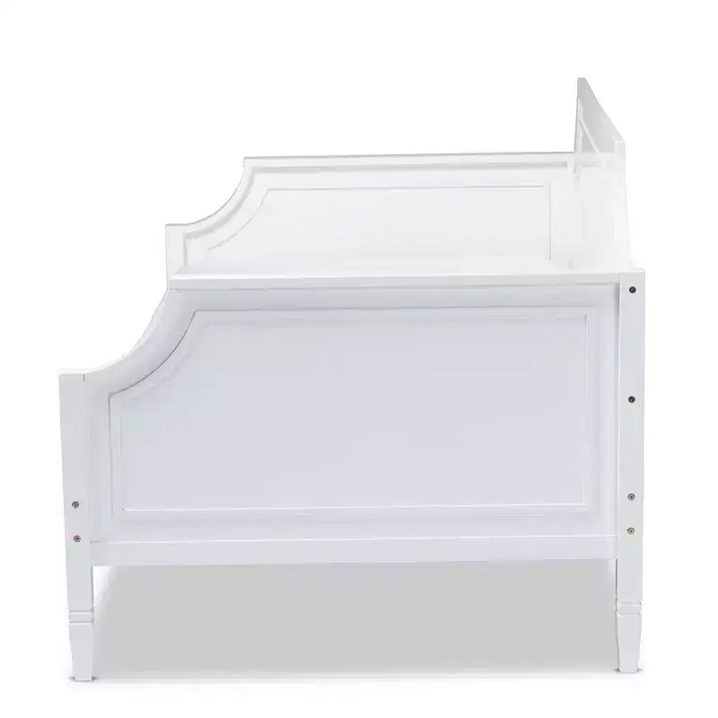 Twin Mariana Wood Daybed White - Baxton Studio: Traditional MDF & Rubberwood Frame, Painted Finish, Reinforced Support