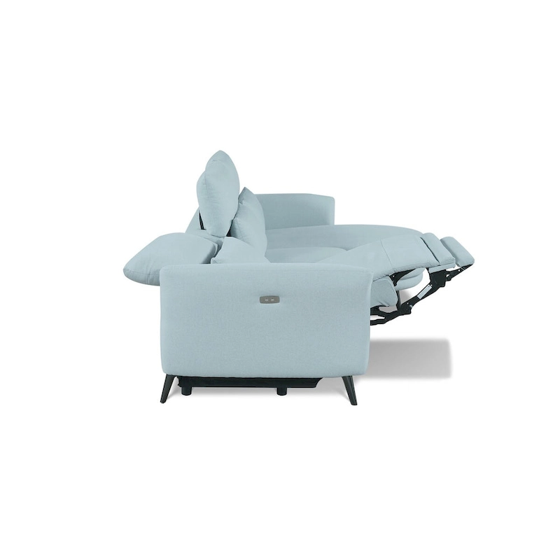 Wells Right-Arm Light Blue Chaise Lounge Sectional Sofa