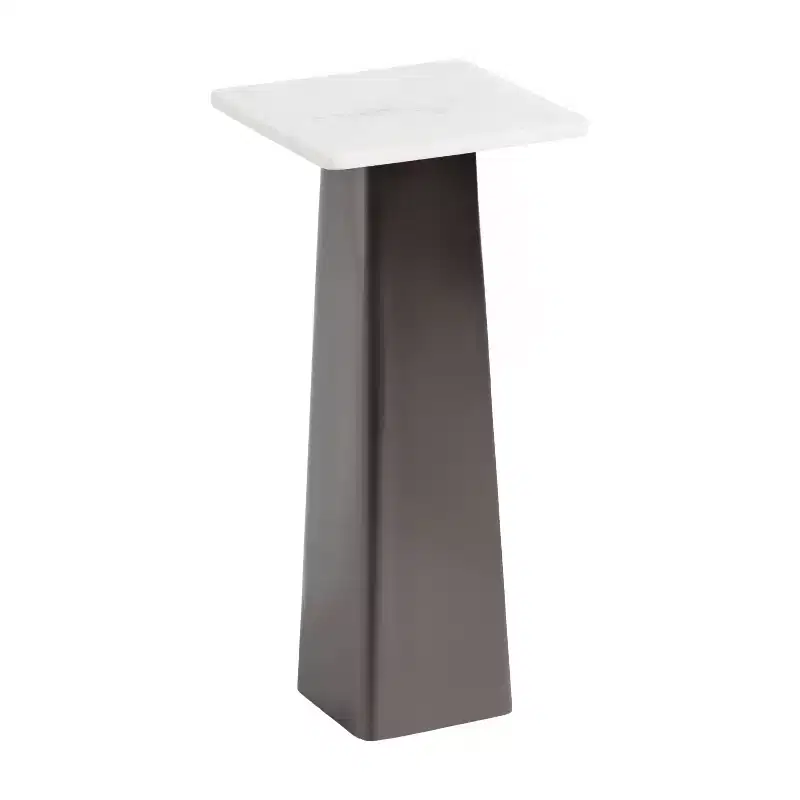 Kate and Laurel Quinley Square Marble Drink Table
