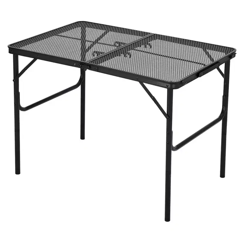 Aluminum Frame Iron Mesh Folding Table