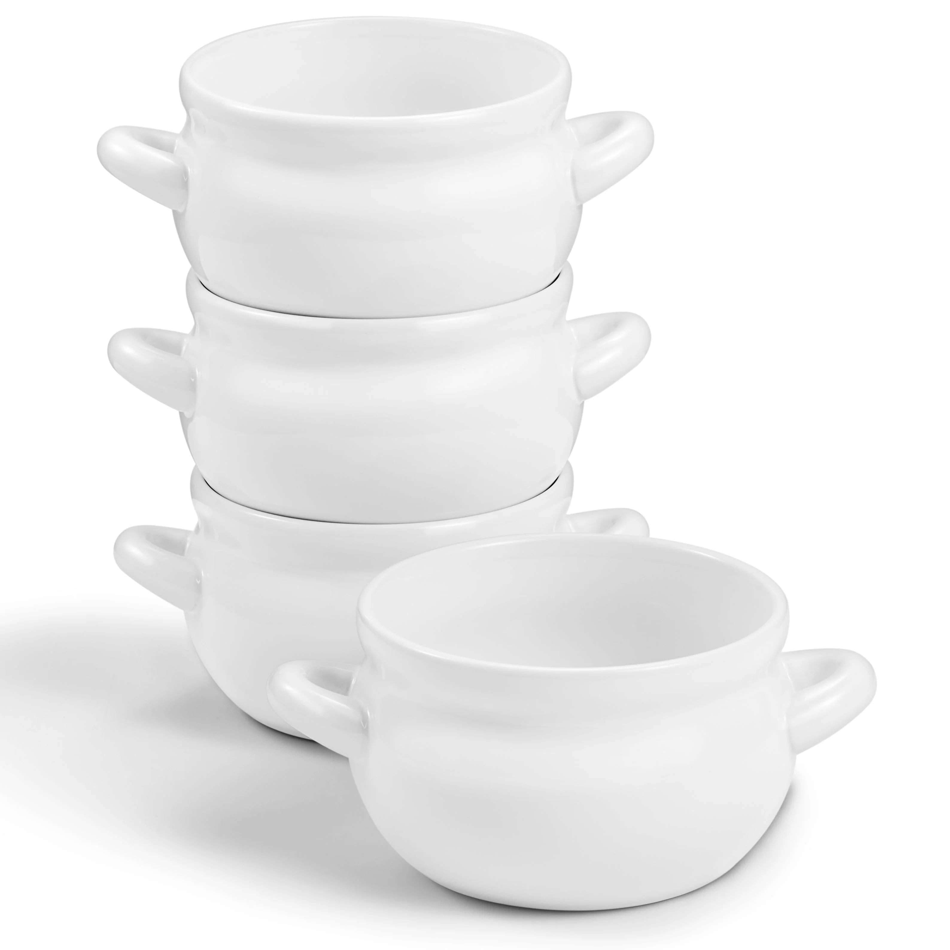 French Onion Soup Crocks, 18 oz, Set of 4, Hand-Painted