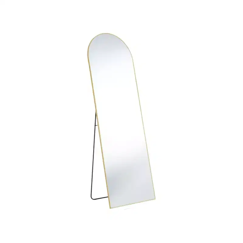 Gold Metal Arch Full-Length Mirror – Freestanding & Wall Mount