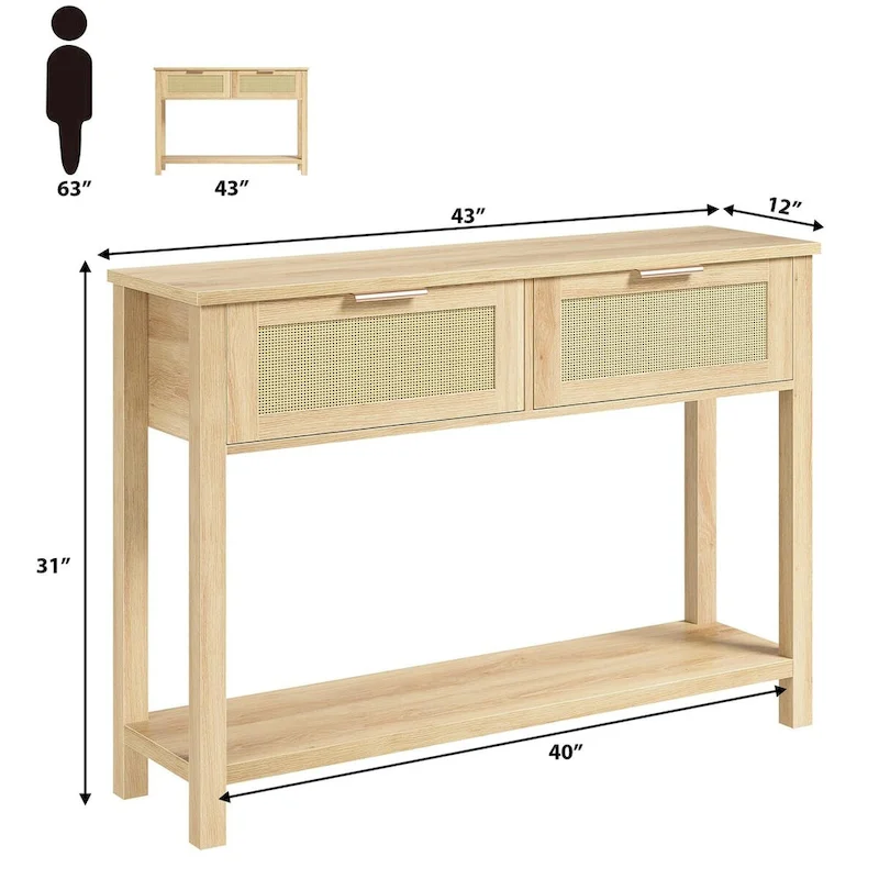 Entryway Table with 2 Drawers