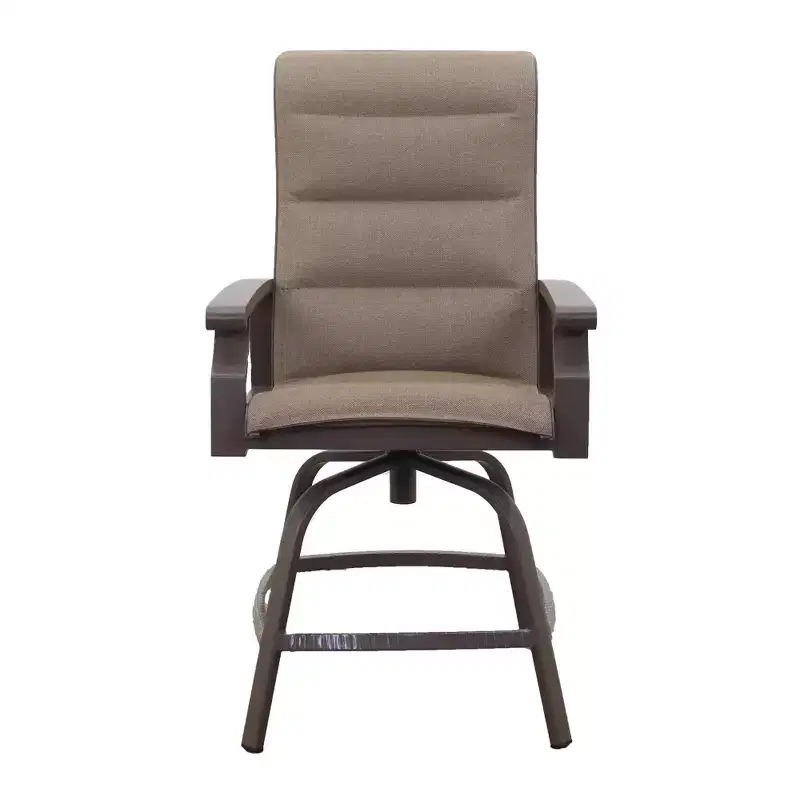 Courtyard Casual Madison Balcony Padded Sling Swivel Stool Alum frame in powder coating