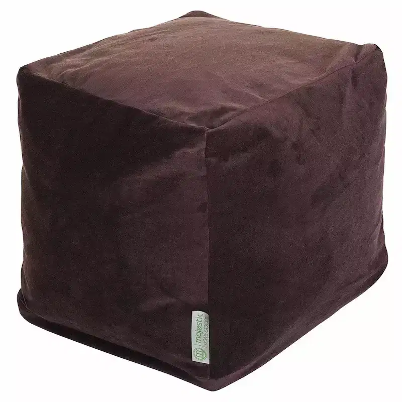 Cube Pouf Faux Suede