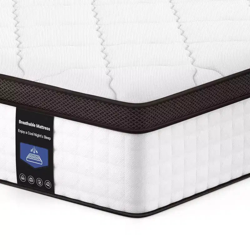 Kescas Premium 12 inch Medium Firm Hybrid Mattress - Compatible with Platform Bed, Box Spring, or Slat Base