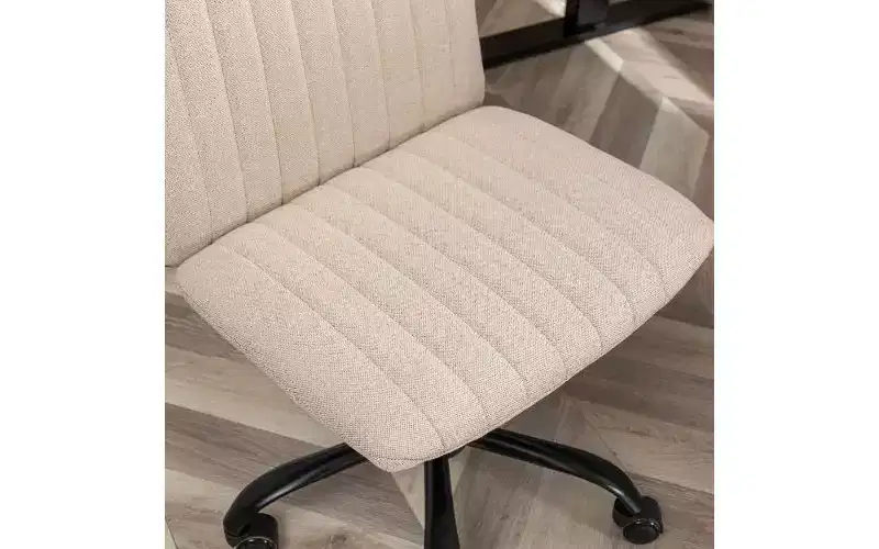 360 Swivel Chair Height Adjustable Ergonomic Office Chair, Fabric Home Office Desk Chair with Thick Foam Padding & Sturdy Metal Base