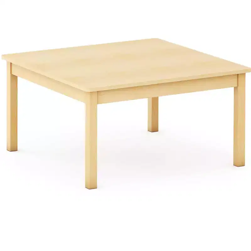 Guidecraft EdQ Toddler Table - Natural: Square Wooden Activity Table for Kids, 30 x 30 | Toddler Desk fo, Preschool, Daycare & Classroom