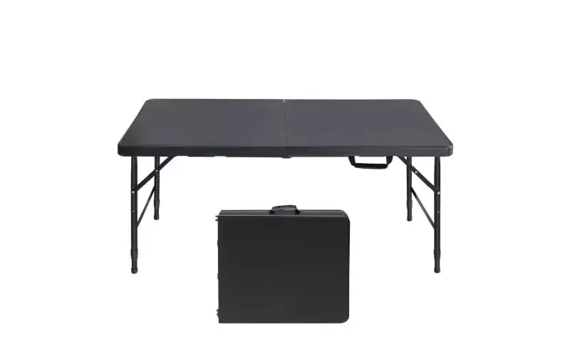 4ft Folding Table,Portable Heavy Duty Plastic Table With Handle,